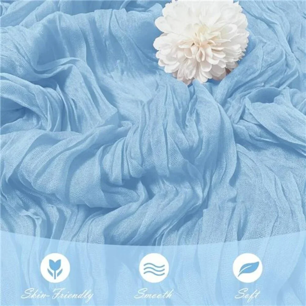 15 pack baby blue cheesecloth table runner 9ft gauze fabric wedding party decor